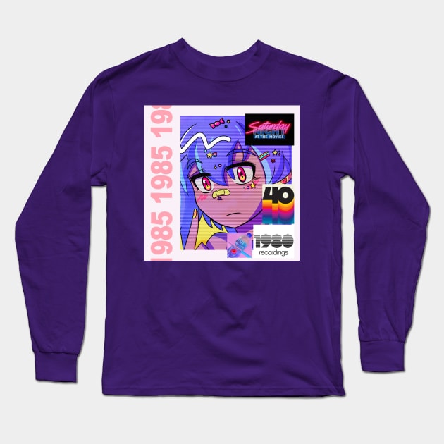 Retro Vaporwave 80s anime aesthetic Long Sleeve T-Shirt by KinseiNoHime